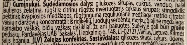 halal guminukai sudėtis